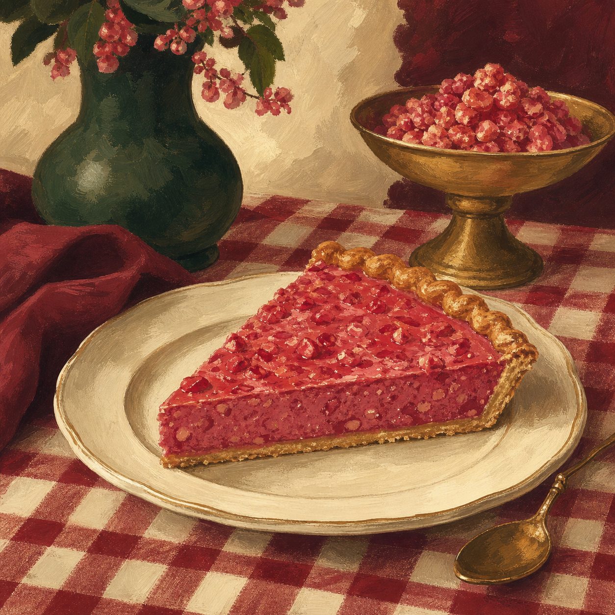 Tarte aux pralines roses — illustration